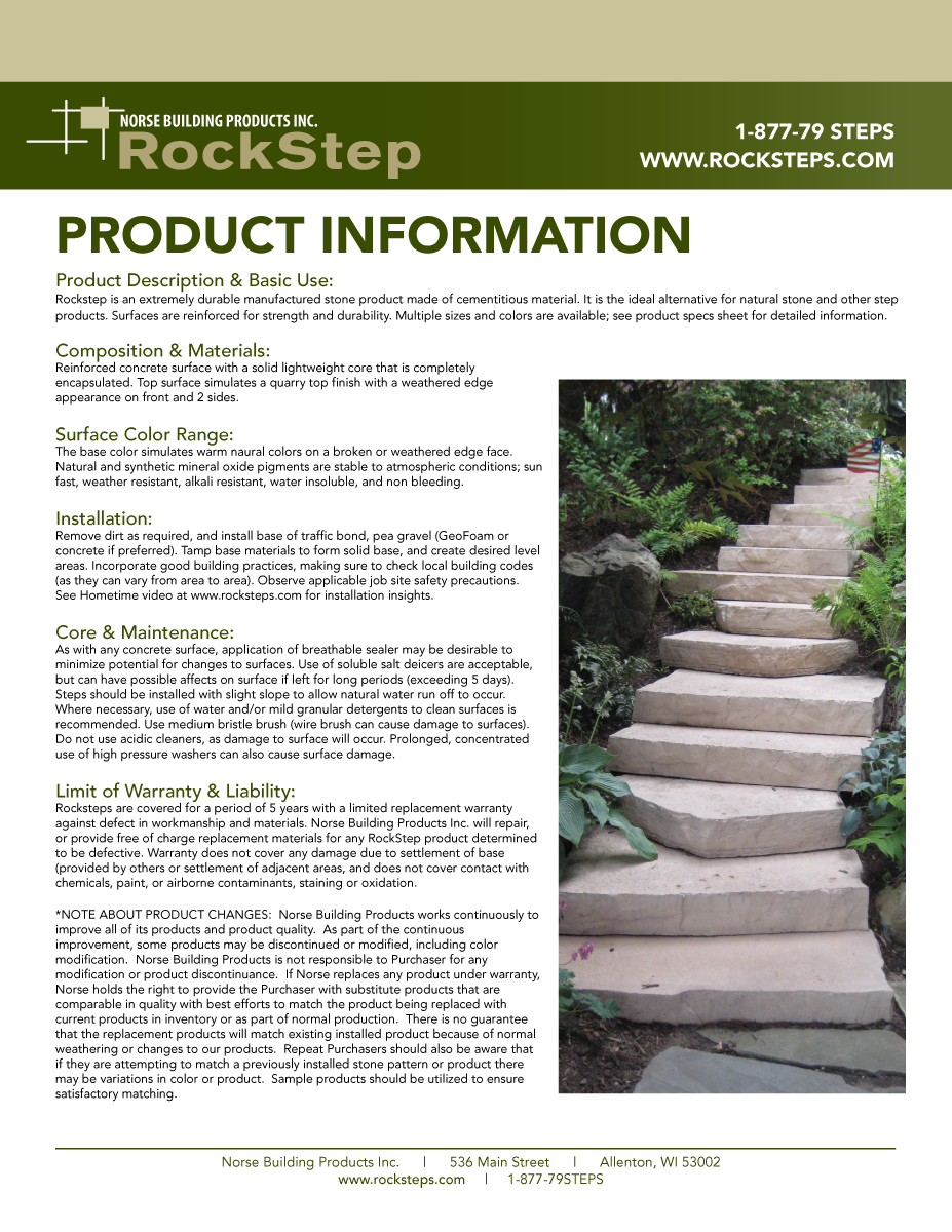 Rockstep Product Specifications